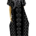 Stone Work Embroidery Nighty