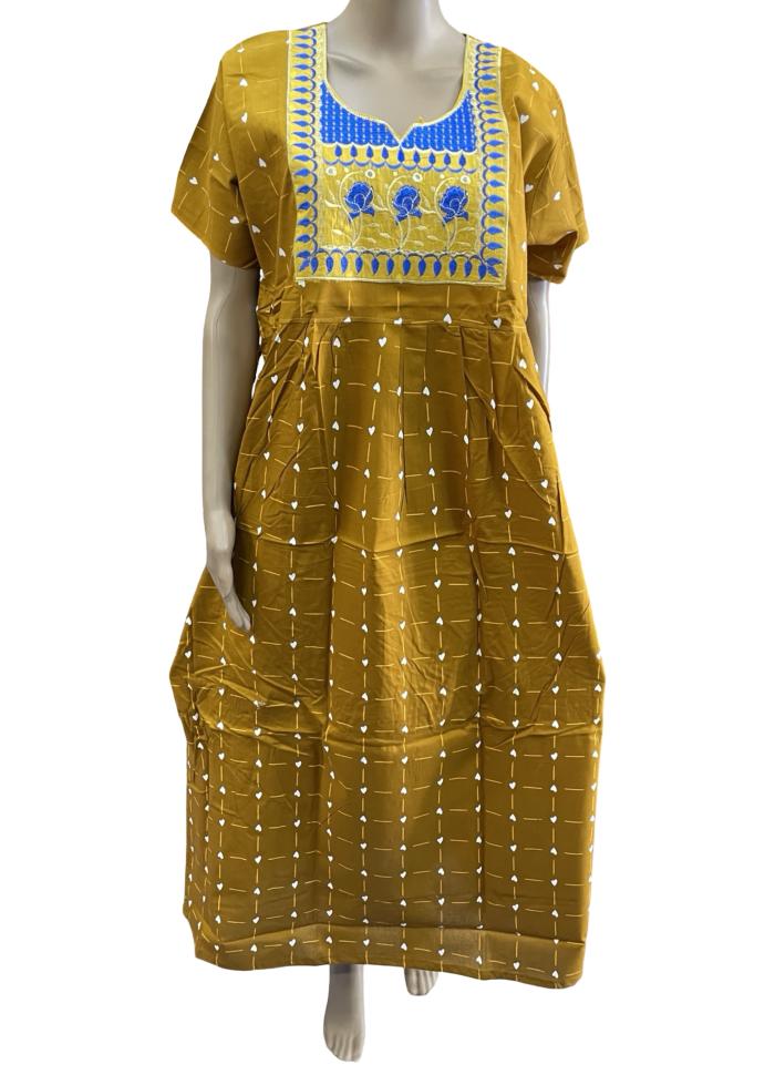 Frock Embroidery Nighty
