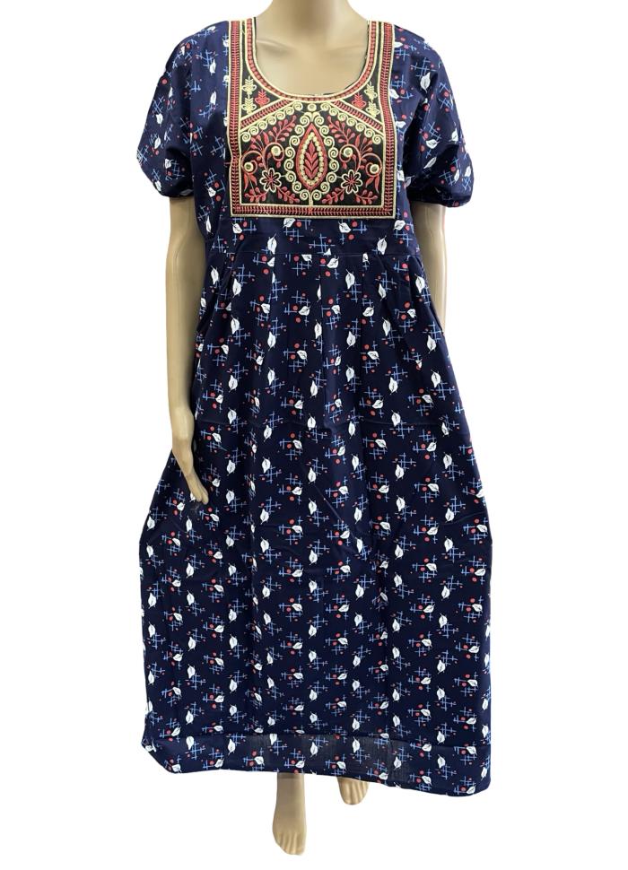 Frock Embroidery Nighty