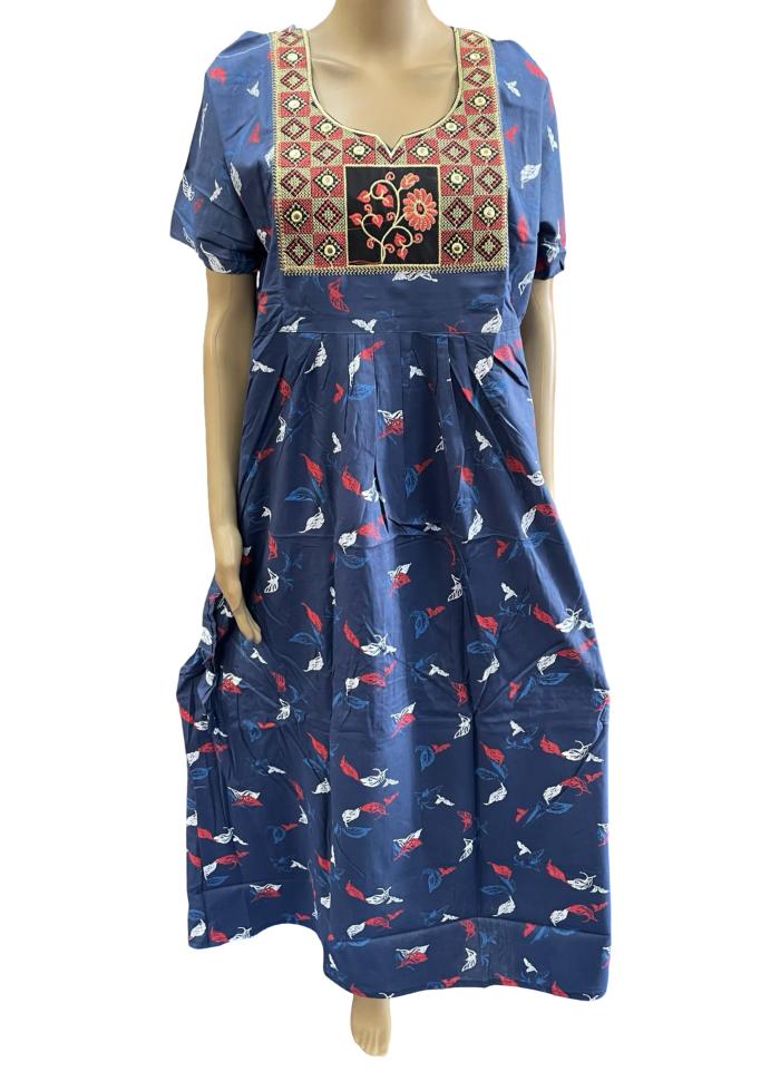 Frock Embroidery Nighty