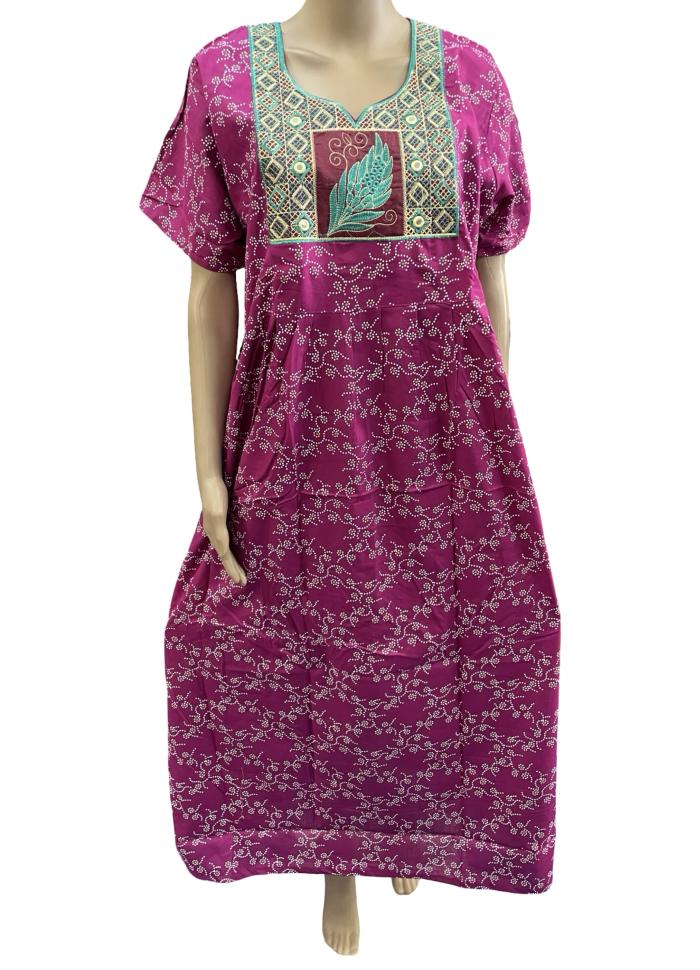 Frock Embroidery Nighty