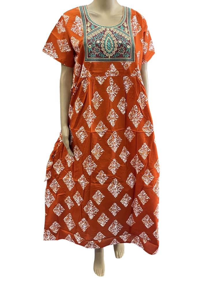 Frock Embroidery Nighty