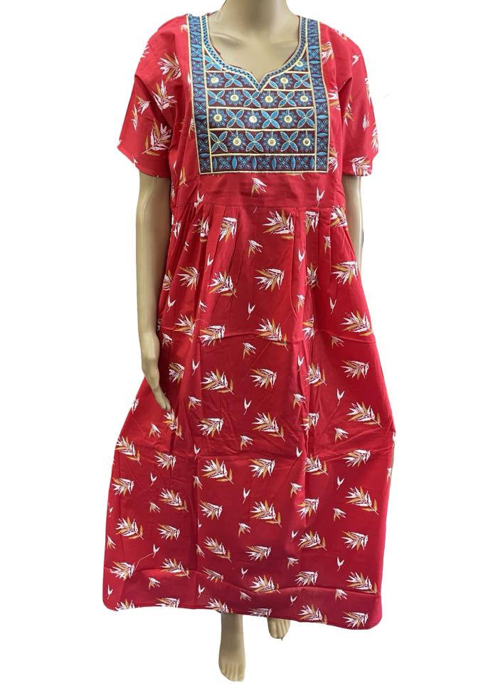Frock Embroidery Nighty